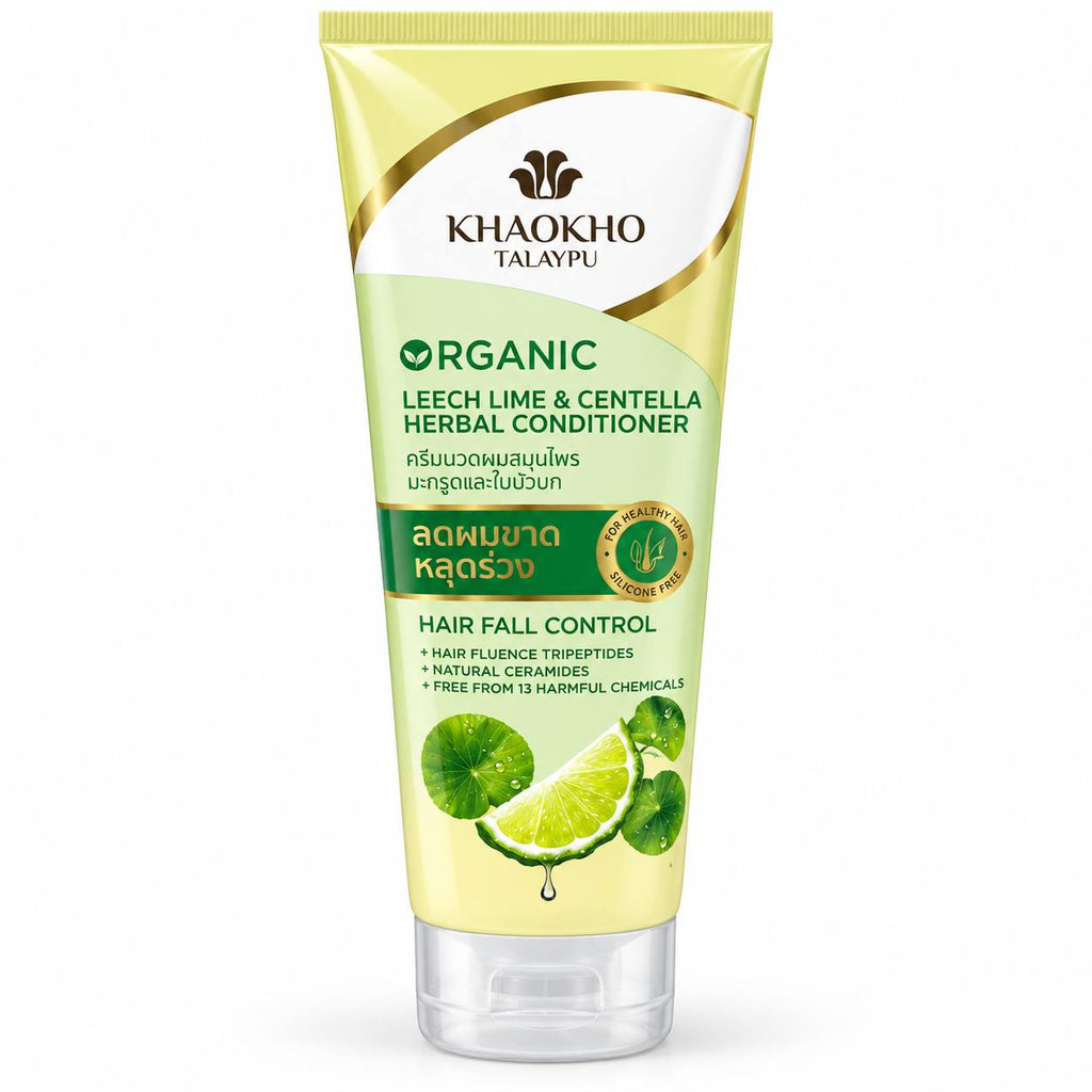 Khaokho Talaypu Organic Butterfly Pea Henna & Leech Lime Centella Herbal Conditioner