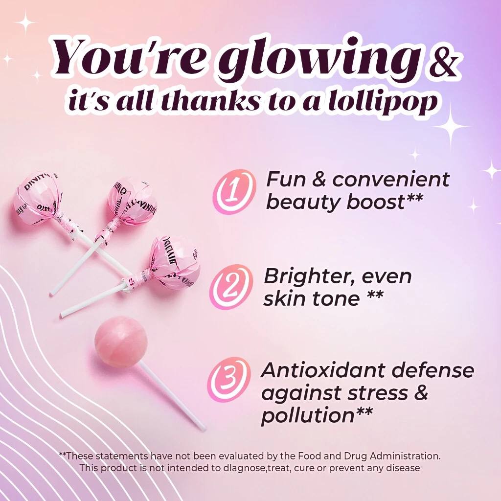 Divinity Nutra L-Glutathione Beauty Lollipops with Vitamin C