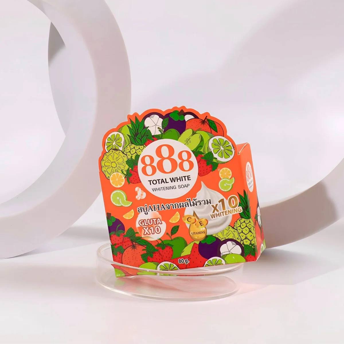 888 Total White Whitening Soap (80g)
