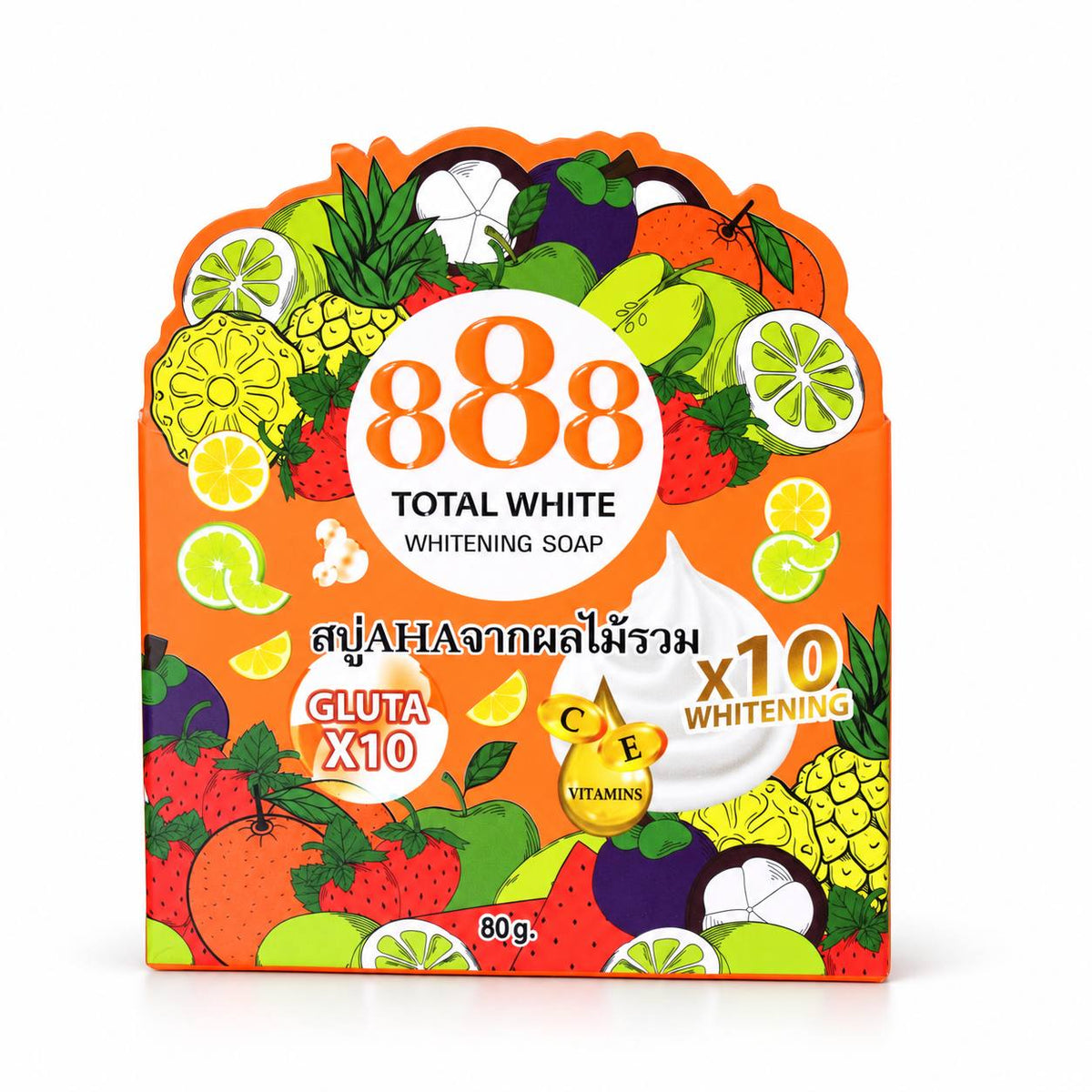 888 Total White Whitening Soap (80g)