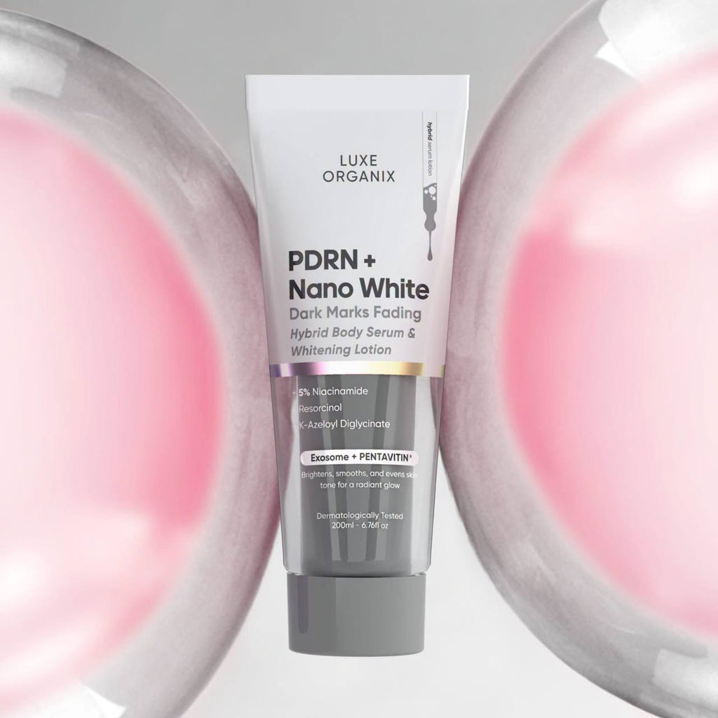 Luxe Organix PDRN + Retinal & PDRN + Nano White Hybrid Body Serum & Whitening Lotion 200ml
