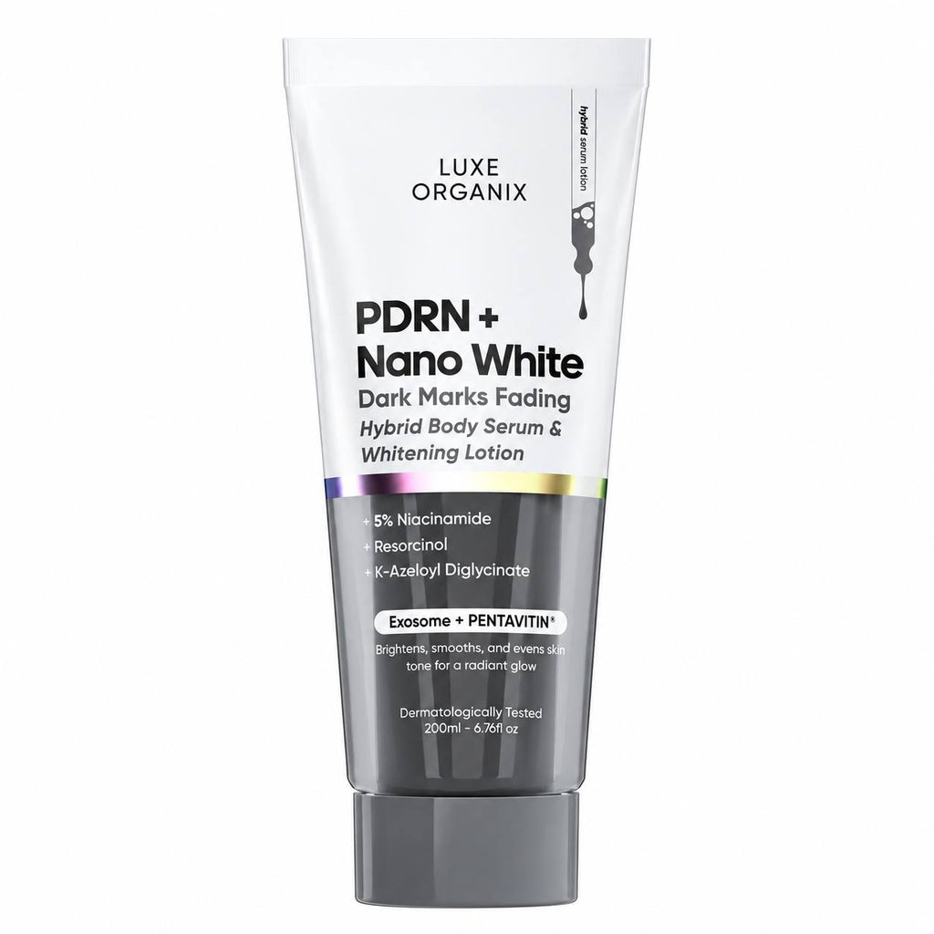 Luxe Organix PDRN + Retinal & PDRN + Nano White Hybrid Body Serum & Whitening Lotion 200ml