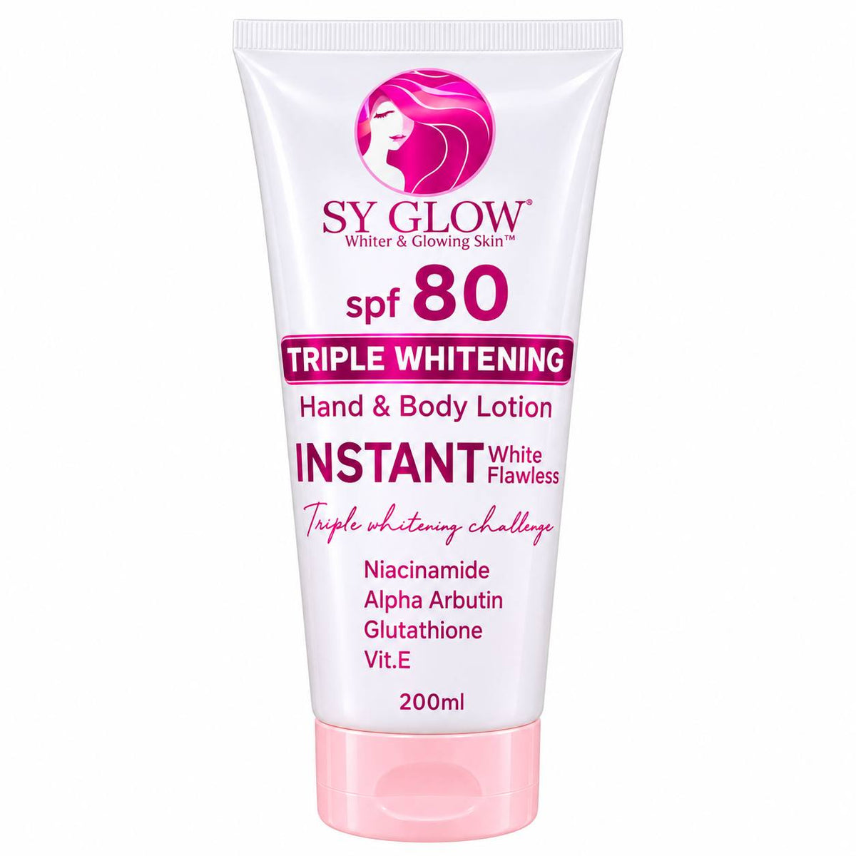 SY GLOW Triple Whitening Hand and Body Lotion SPF 80 200ml
