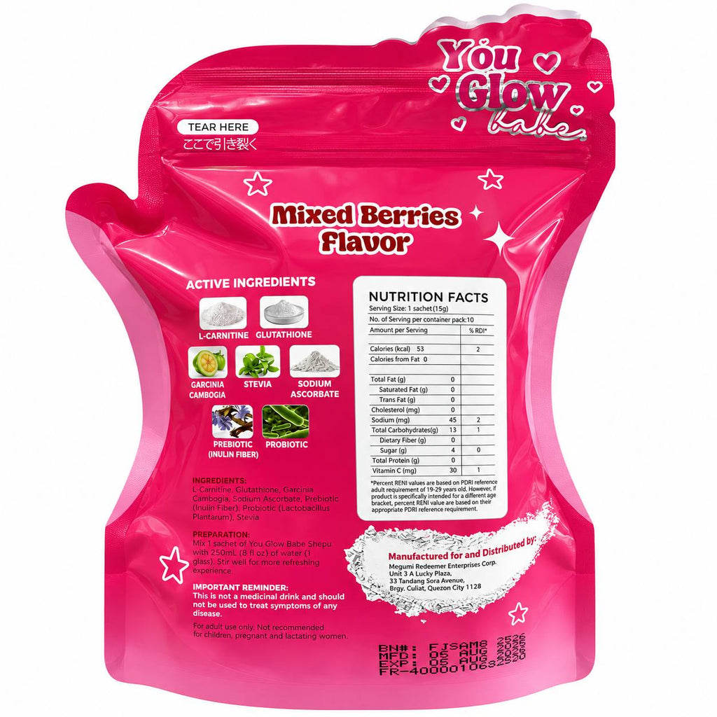 YOU GLOW BABE - Shepu Appu Juice Mixed Berries & Tropical Punch