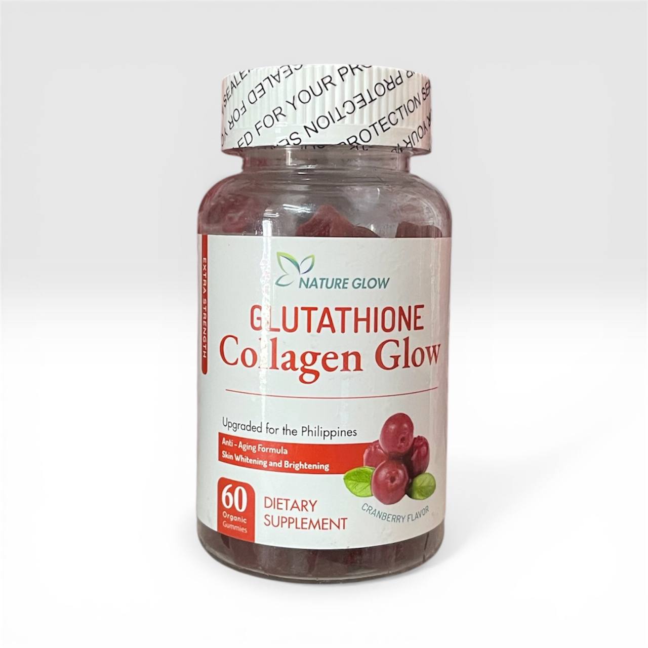 NATURE GLOW Glu**thi*ne Coll*gen Strawberry & Cranberry 60 gummies