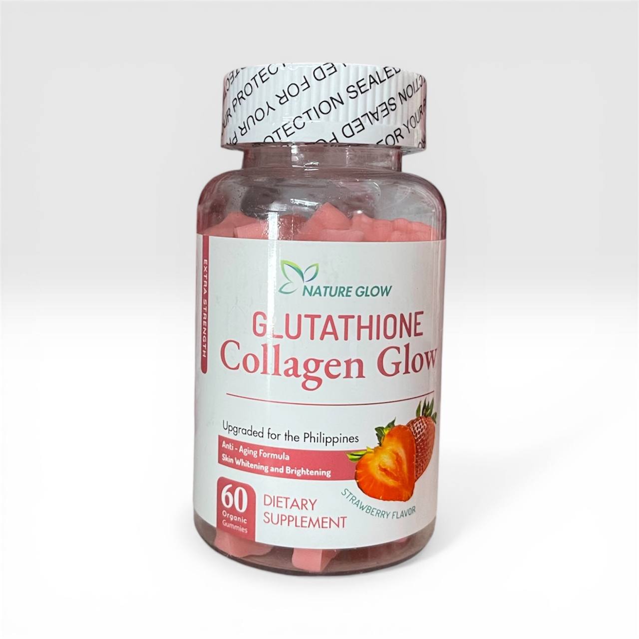 NATURE GLOW Glu**thi*ne Coll*gen Strawberry & Cranberry 60 gummies