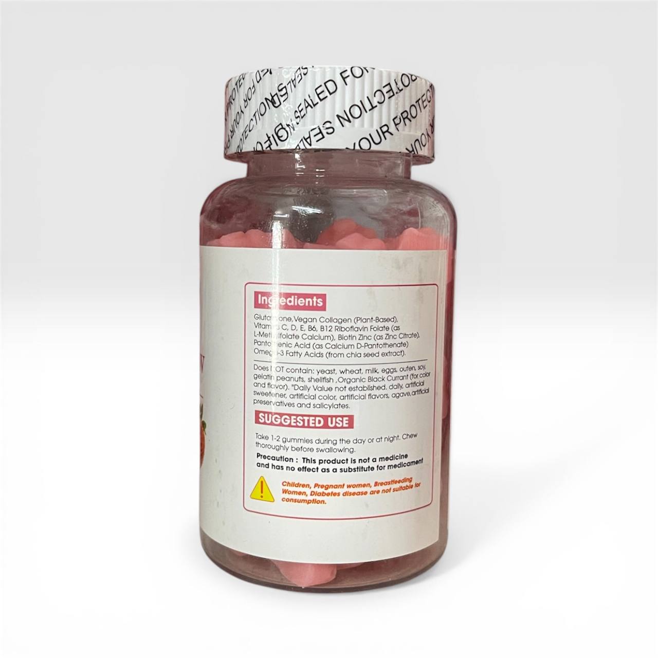 NATURE GLOW Glu**thi*ne Coll*gen Strawberry & Cranberry 60 gummies