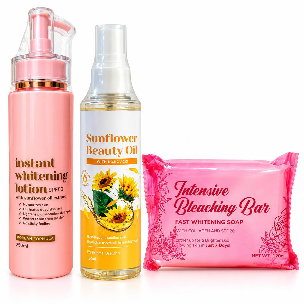 Her Choice Ph Set B ( Intensive Bleaching Bar Soap, Lotion And Sunflower Oil)