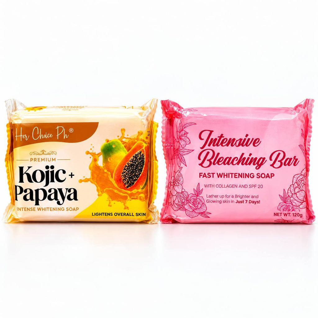 Her Choice PH Soap (Bleaching Bar & Kojic Papaya) – 120g