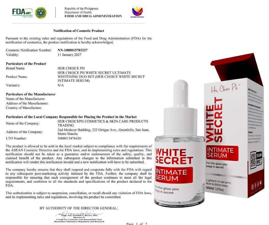 HER CHOICE PH - WHITE SECRET RENEWAL AND INTIMATE SERUM