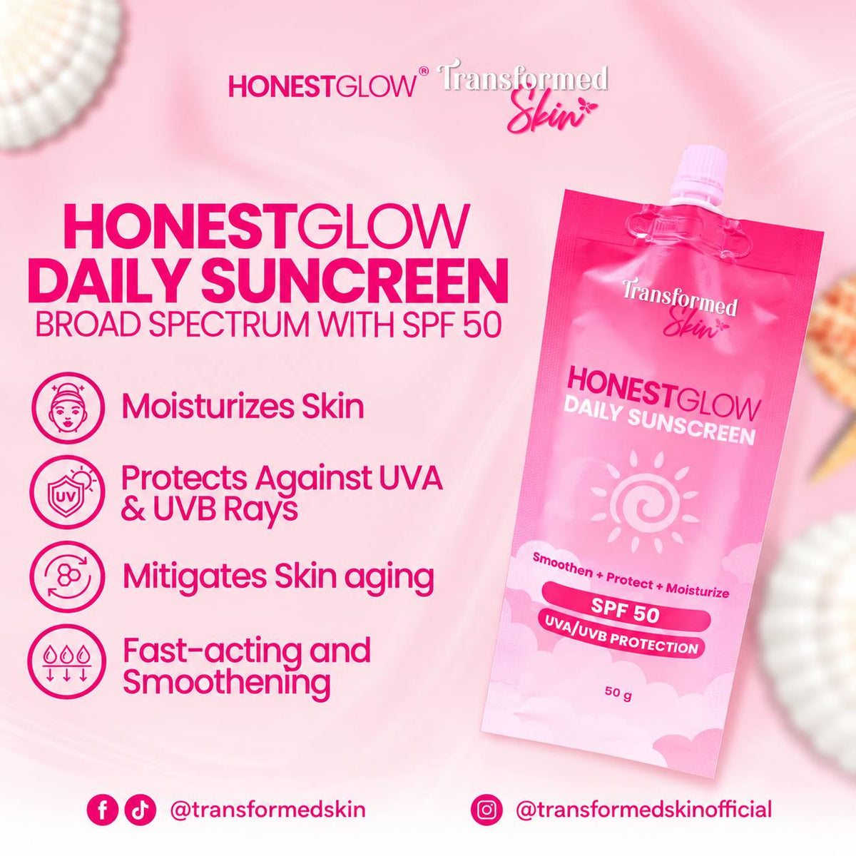 Honest Glow Daily Sunscreen SPF 50 (50g)
