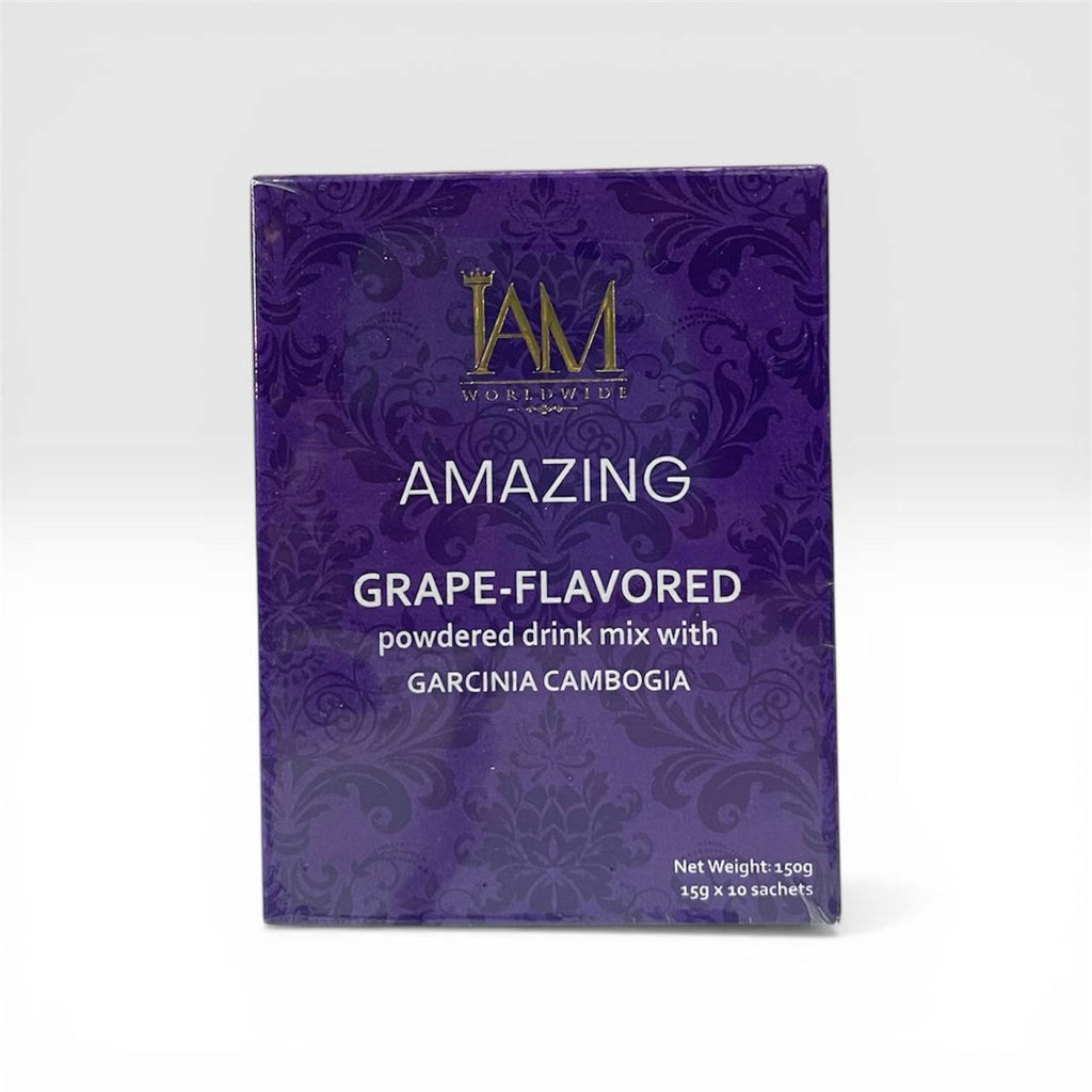 IAM WORLDWIDE Amazing Grape Flavored Powdered Drink Mix (10 sachets x 15g)