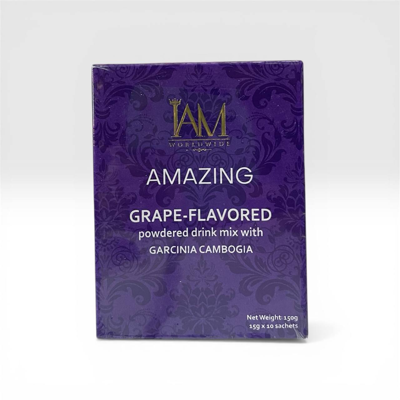 IAM WORLDWIDE Amazing Grape Flavored Powdered Drink Mix (10 sachets x 15g)
