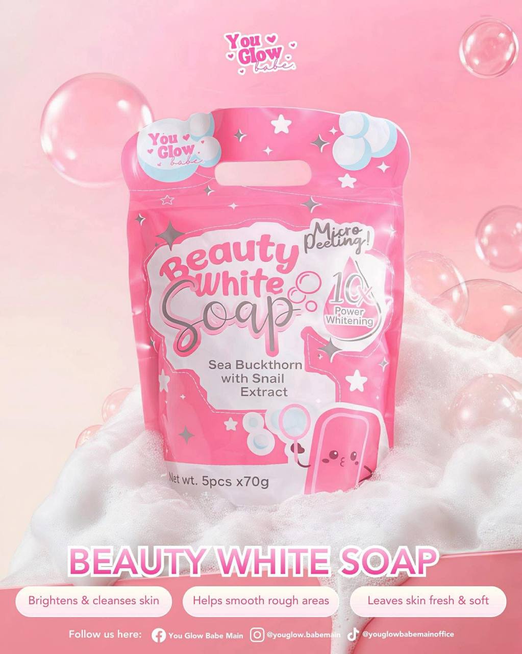 YOU GLOW BABE - Beauty White Soap (5 bars x 70g)