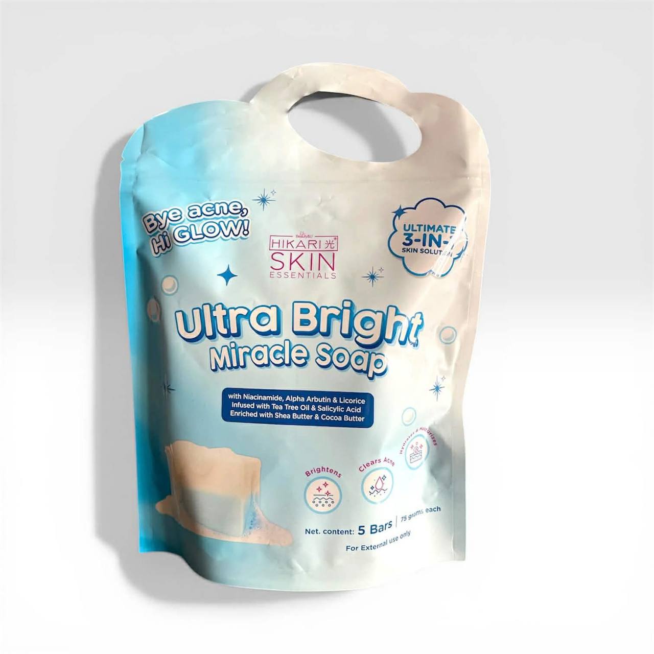 Hikari Skin Essentials UltraBright Miracle Soap 5 Bars x 75g