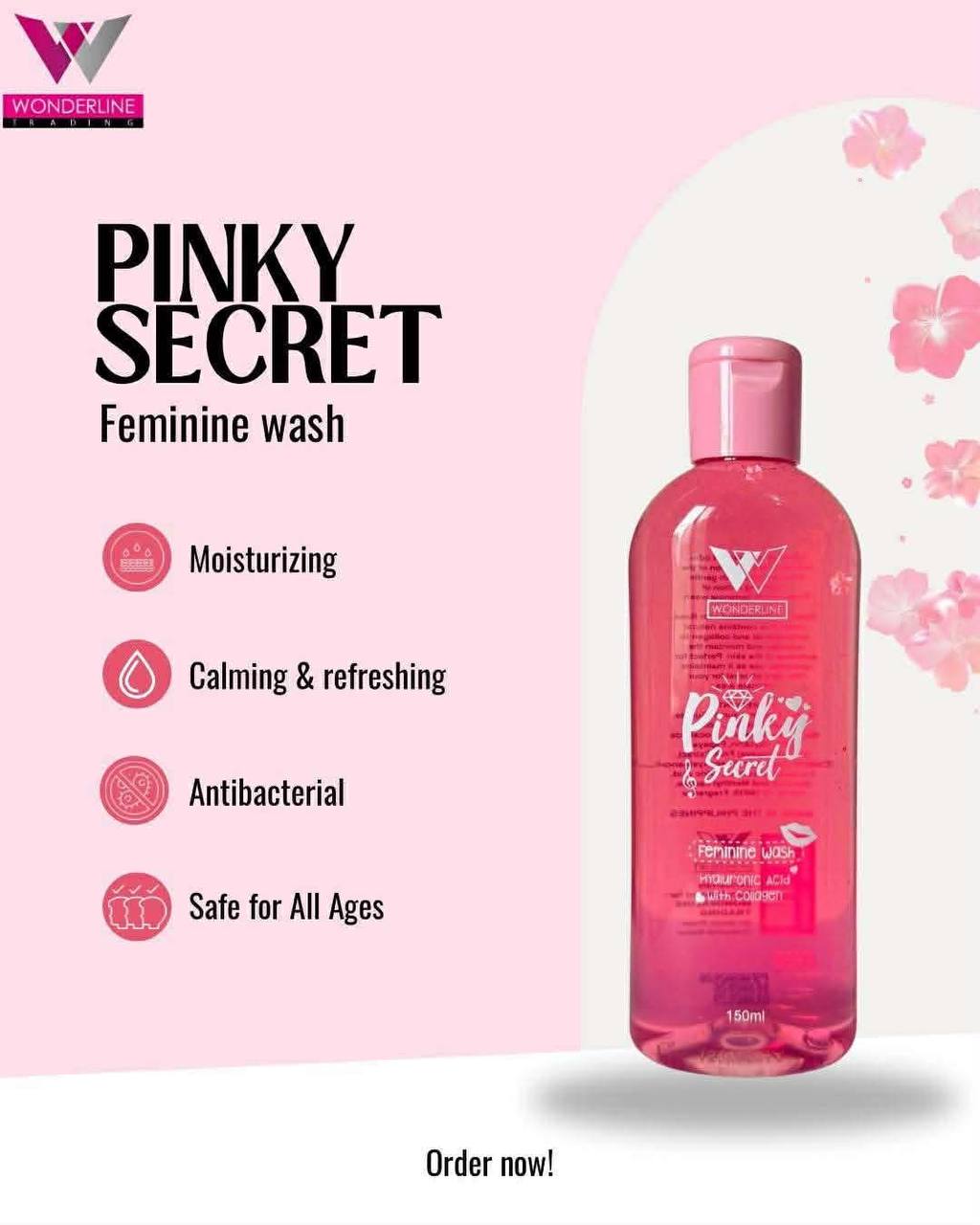 WONDERLINE - Pinky Secret Feminine Wash 150ml