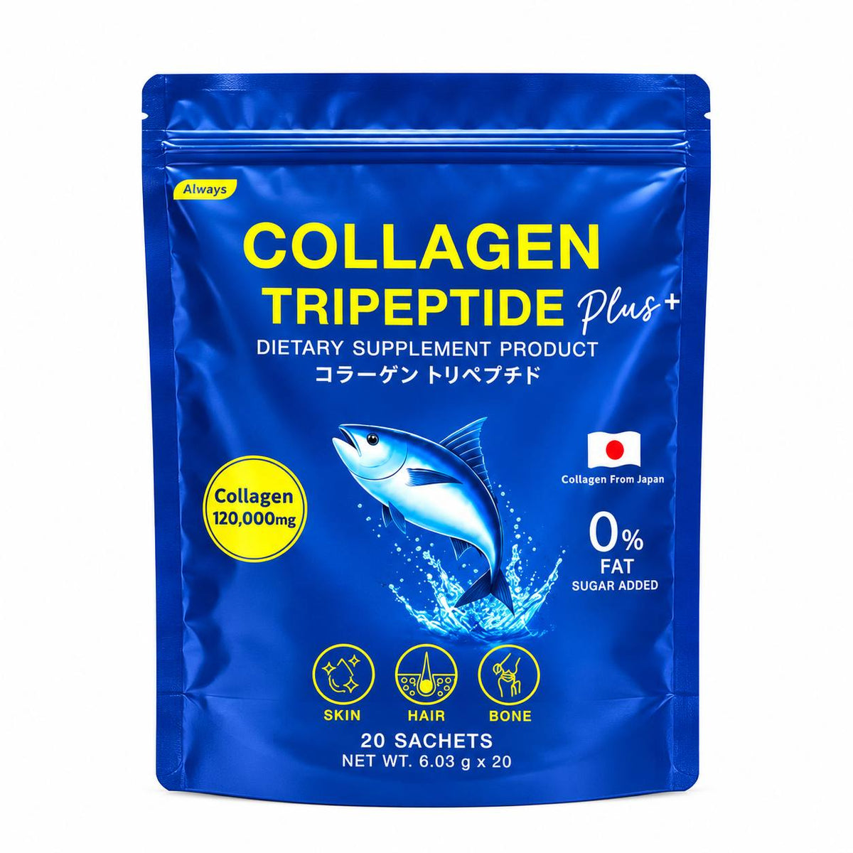 Always Collagen Tripeptide Plus+ Dietary Supplement Product (20 Sachets)