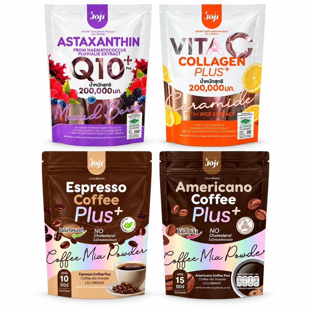 Joji Drinks - Astaxanthin, Vita C Collagen Plus+ & Espresso Coffee Plus+
