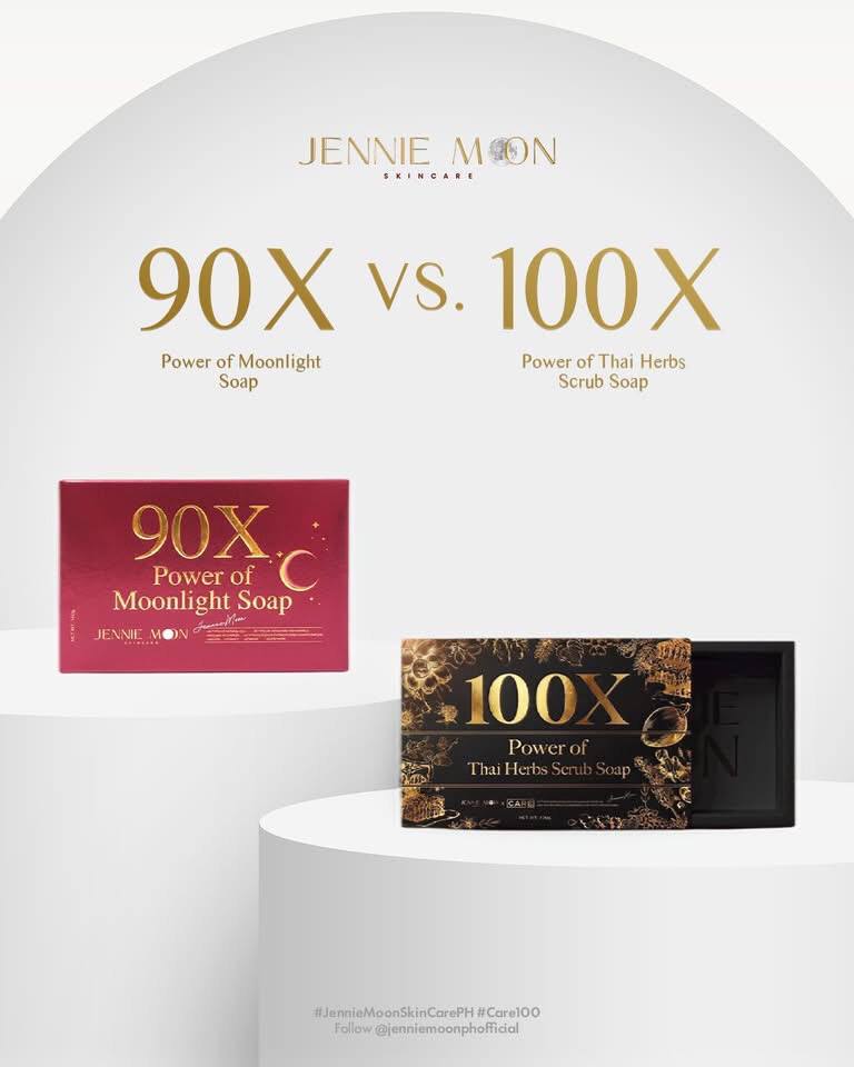 JENNIE MOON- 90X Power of Moonlight Soap & 100x Power of Thai Herbs Scrub Soap