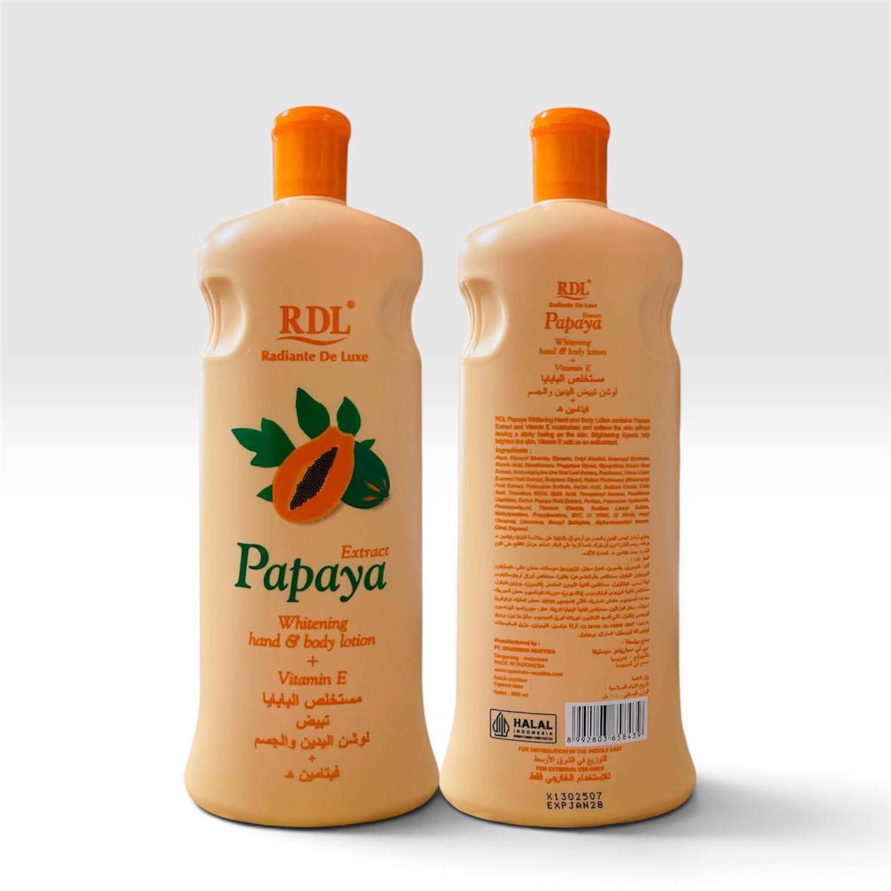 RDL Radiante De Luxe Papaya Whitening Hand & Body Lotion + Vitamin E