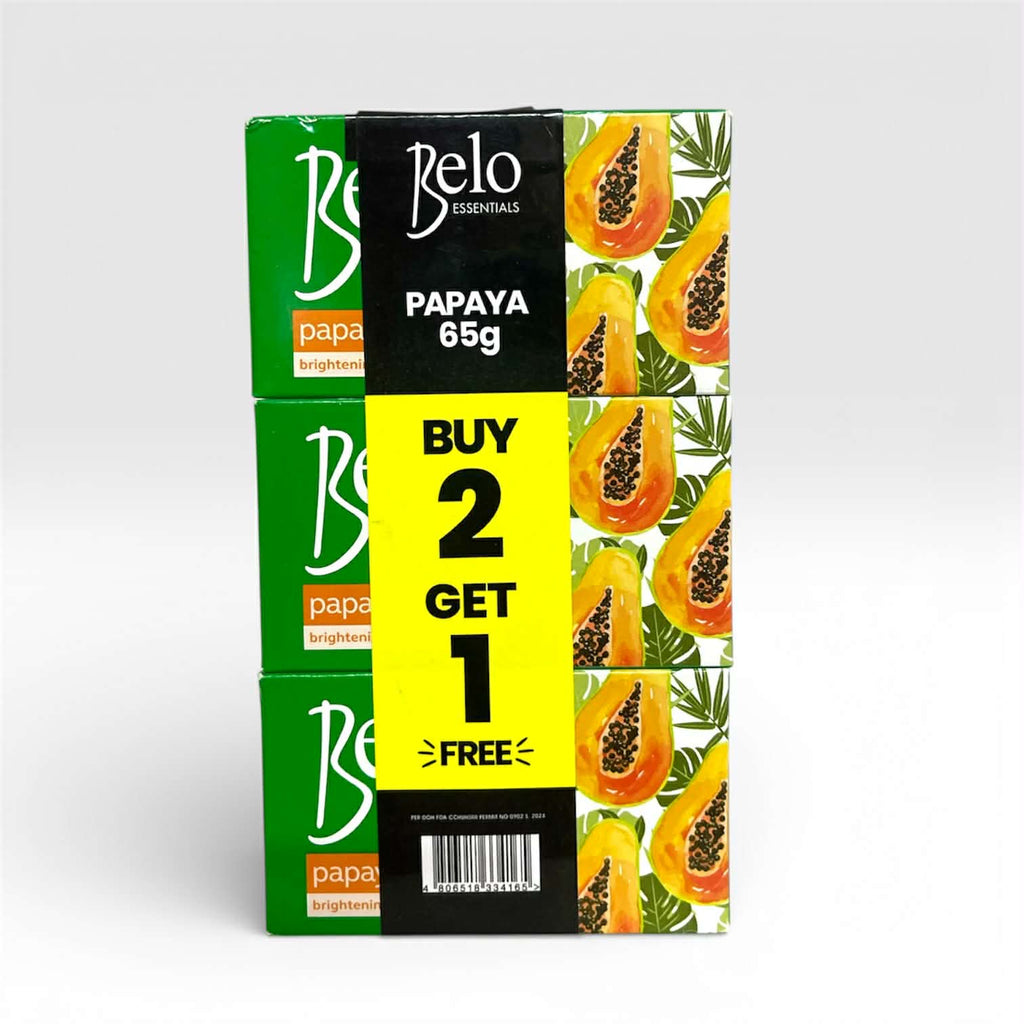 BELO Essentials Papaya Soap (65g Buy 2 Get 1)