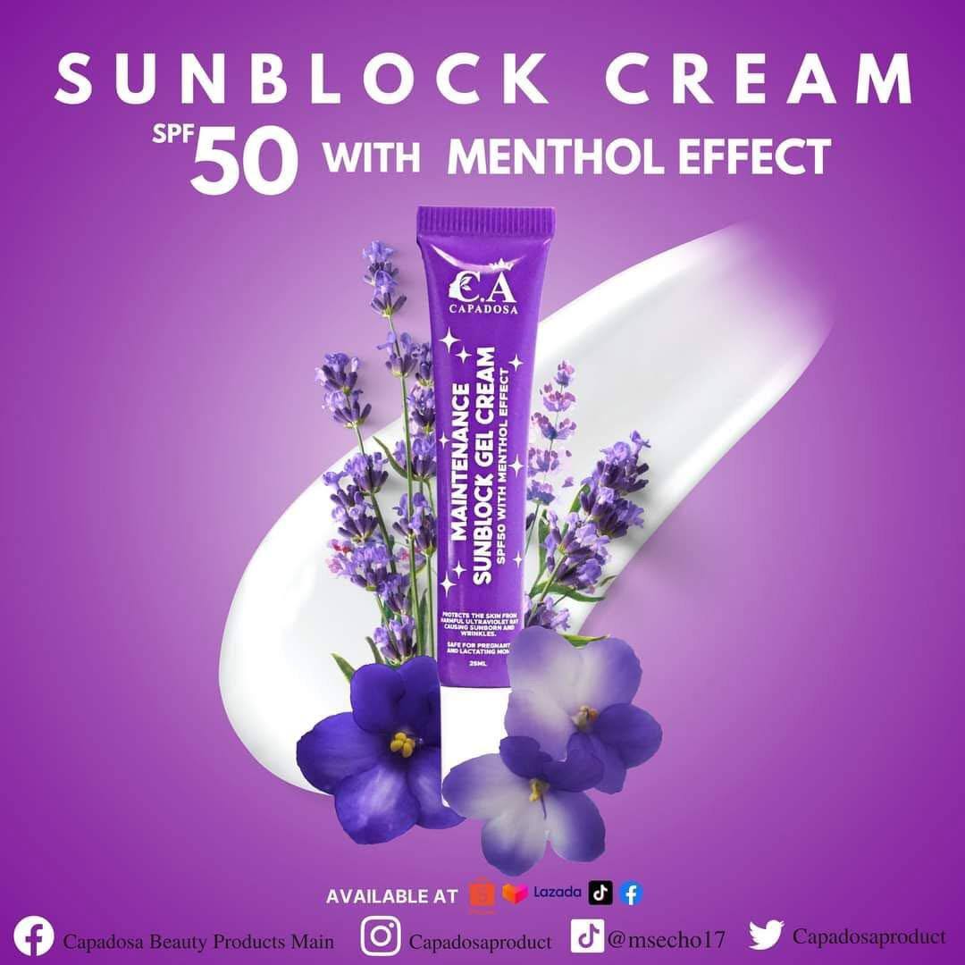 CAPADOSA Maintennance Sunblock Gel Cream SPF 50 25ml