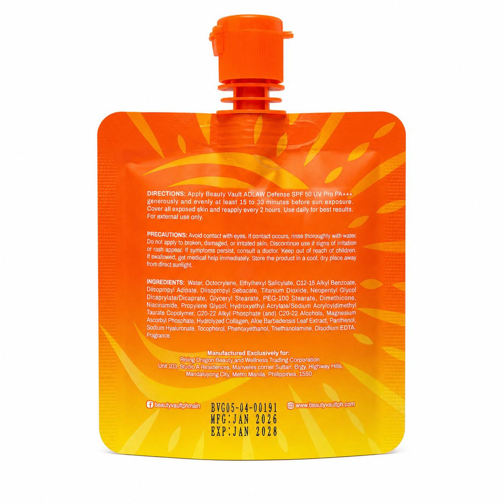 BEAUTY VAULT Adlaw Defense SPF50 Uv Pro Sunscreen 50ml