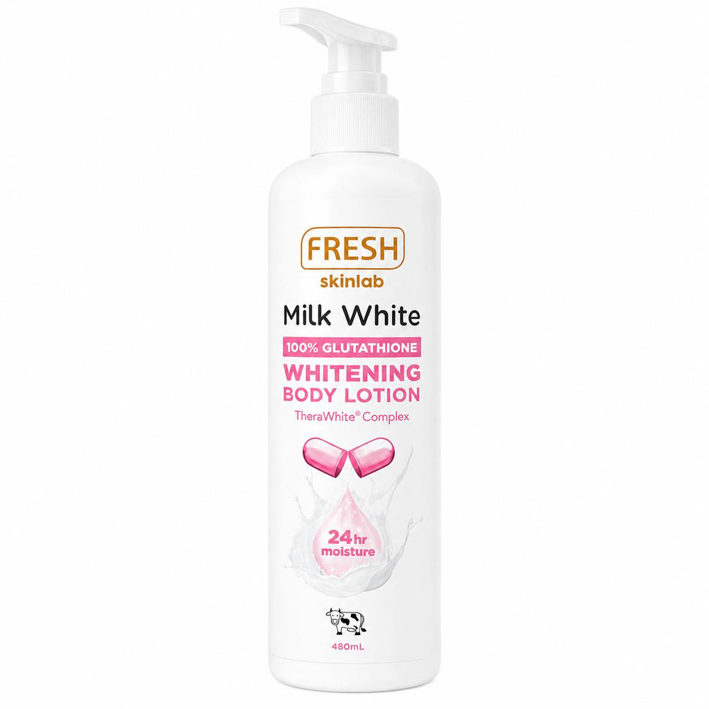 FRESH Skinlab Milk White 100% Glutathione Whitening Body Lotion - 480ml