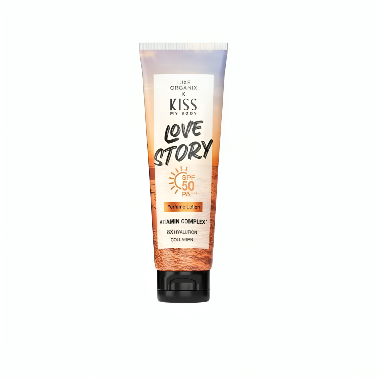 LUXE ORGANIX × KISS MY BODY LOVE STORY Perfume Lotion SPF 50 PA +++