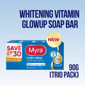 MYRA WHITENING VITAMIN GLOWUP SOAP BAR 90g (TRIO PACK)