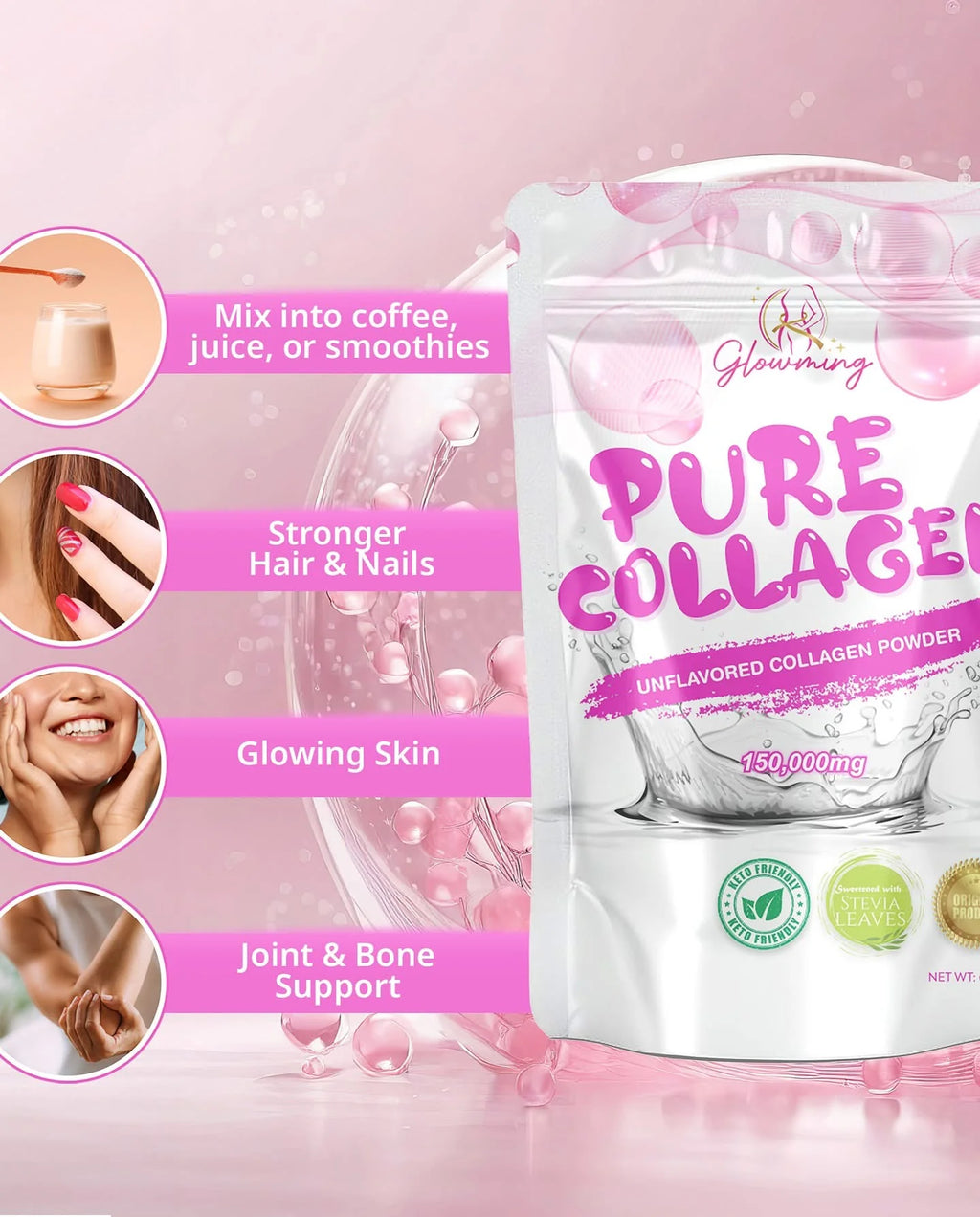 CC Glowming Pure C*llagen - Unflavored Collagen Powder 150,000mg 150g