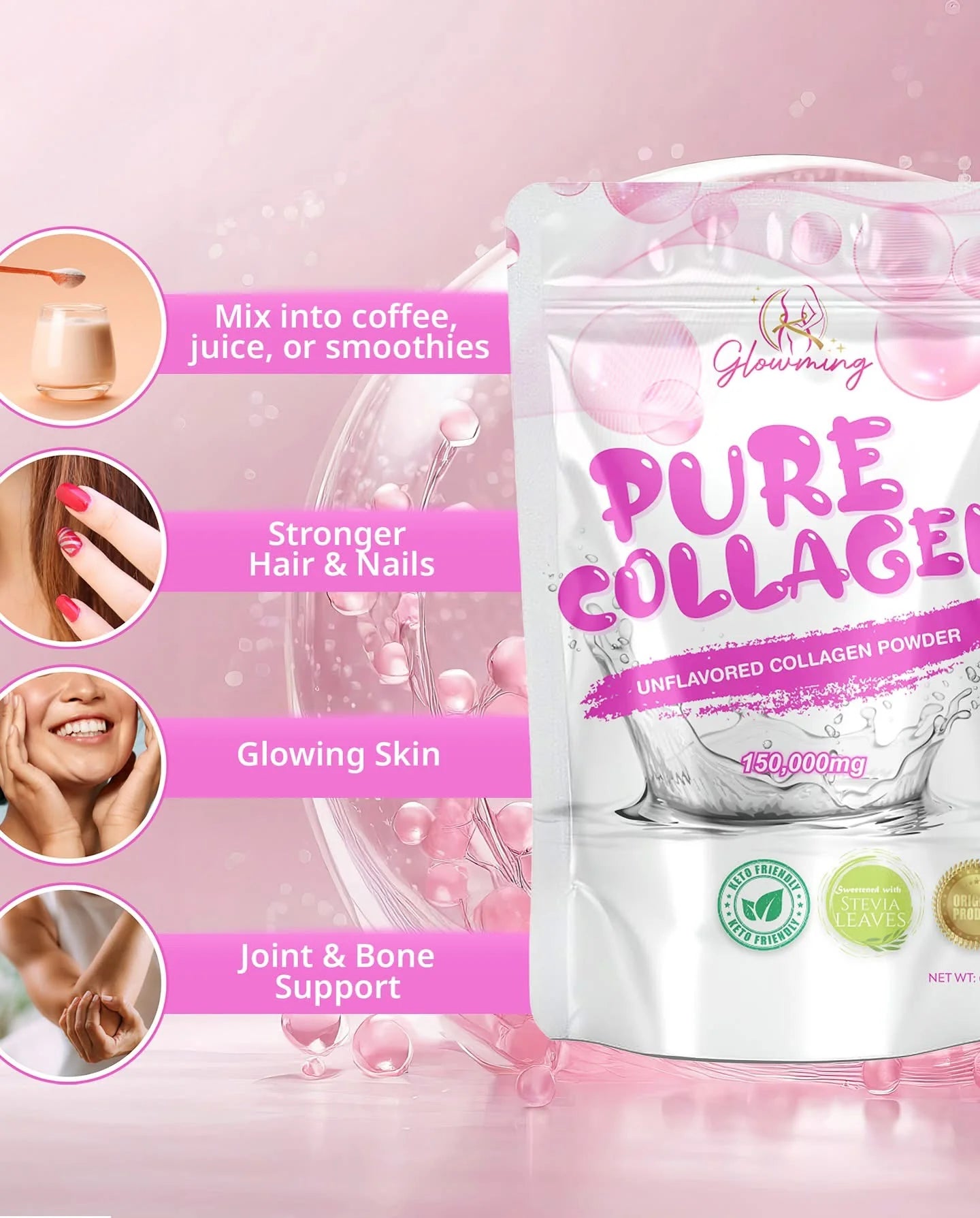 CC Glowming Pure C*llagen - Unflavored Collagen Powder 150,000mg 150g