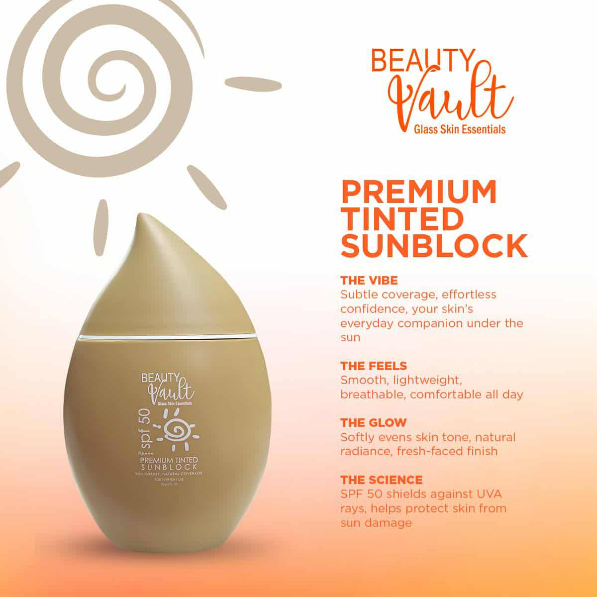 BEAUTY VAULT Tinted Sunblock 50g