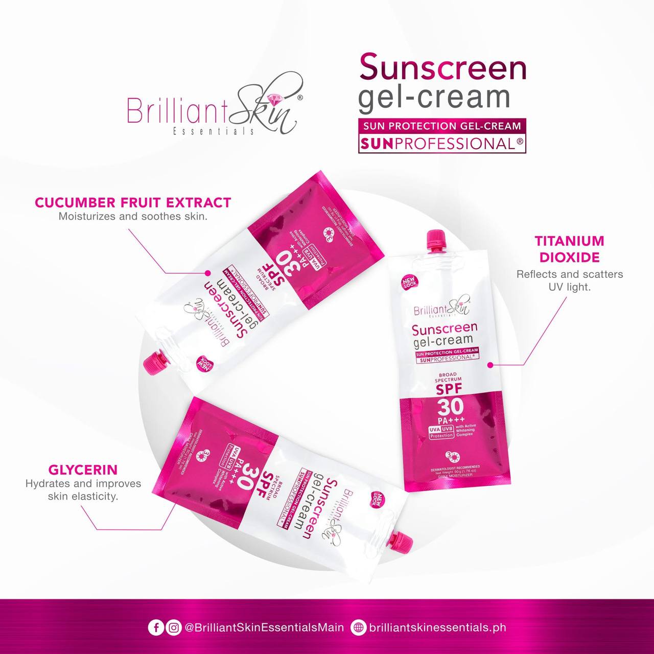 BRILLIANT SKIN ESSENTIALS Sunscreen Gel-Cream SPF 30 PA +++