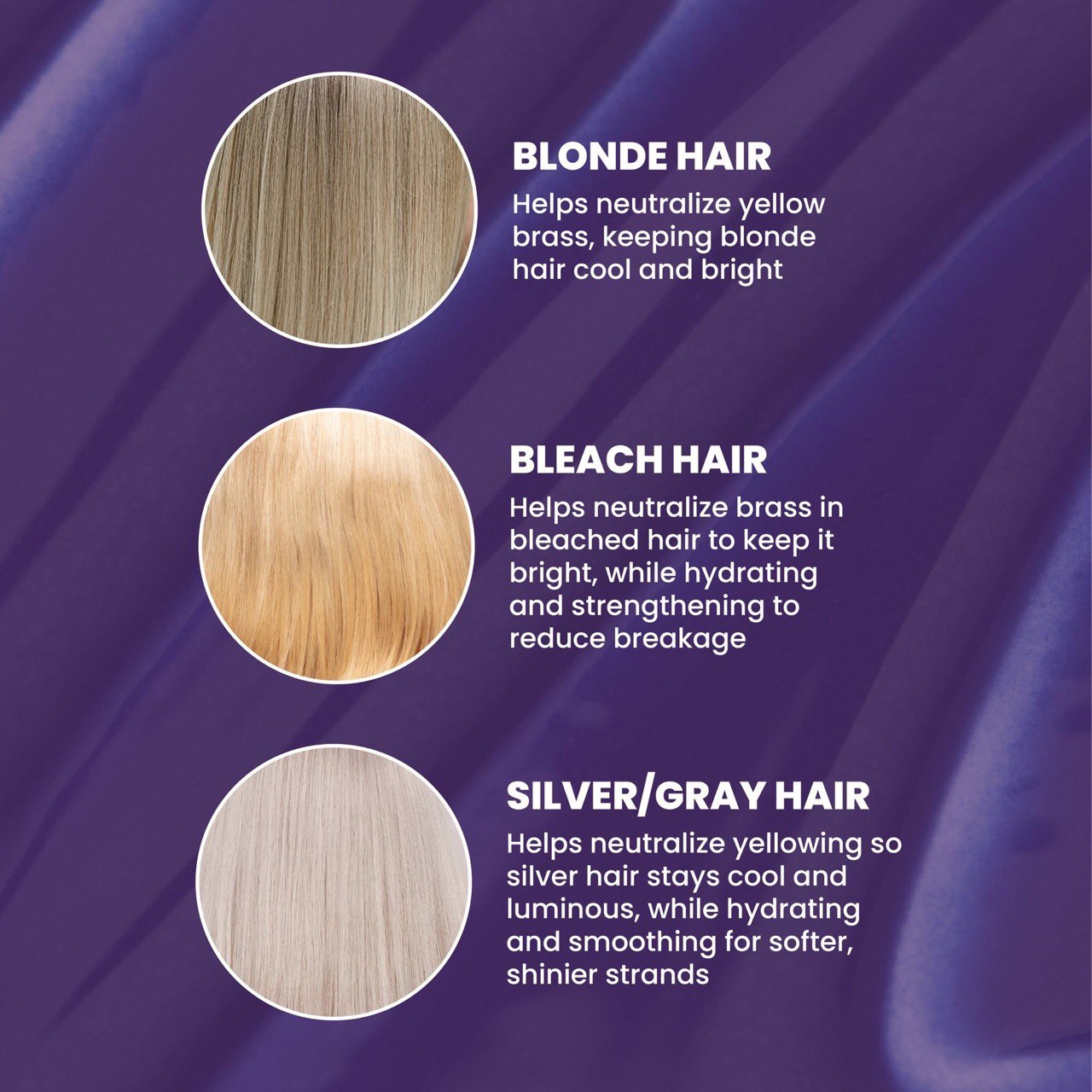 LUXE ORGANIX Bye Brass Color Toning Purple Shampoo