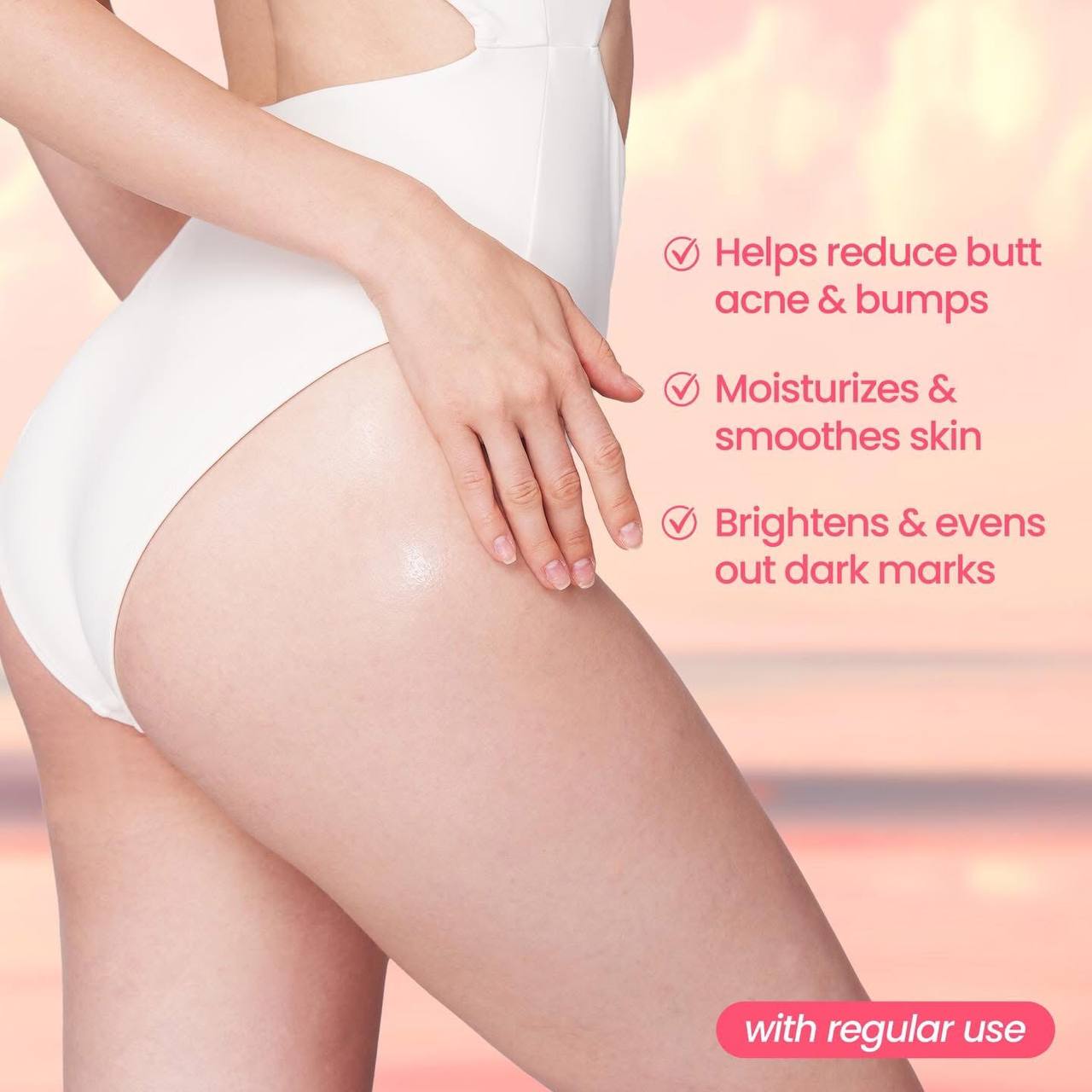 LUXE ORGANIX Bye Bye Bum Bumps Clear &Smooth Booty Scrub 285g