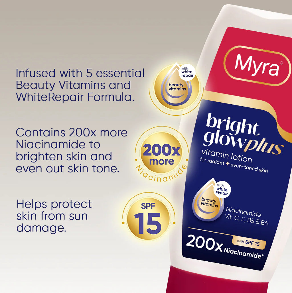 Myra BrightGlow Plus Vitamin Lotion 200ml