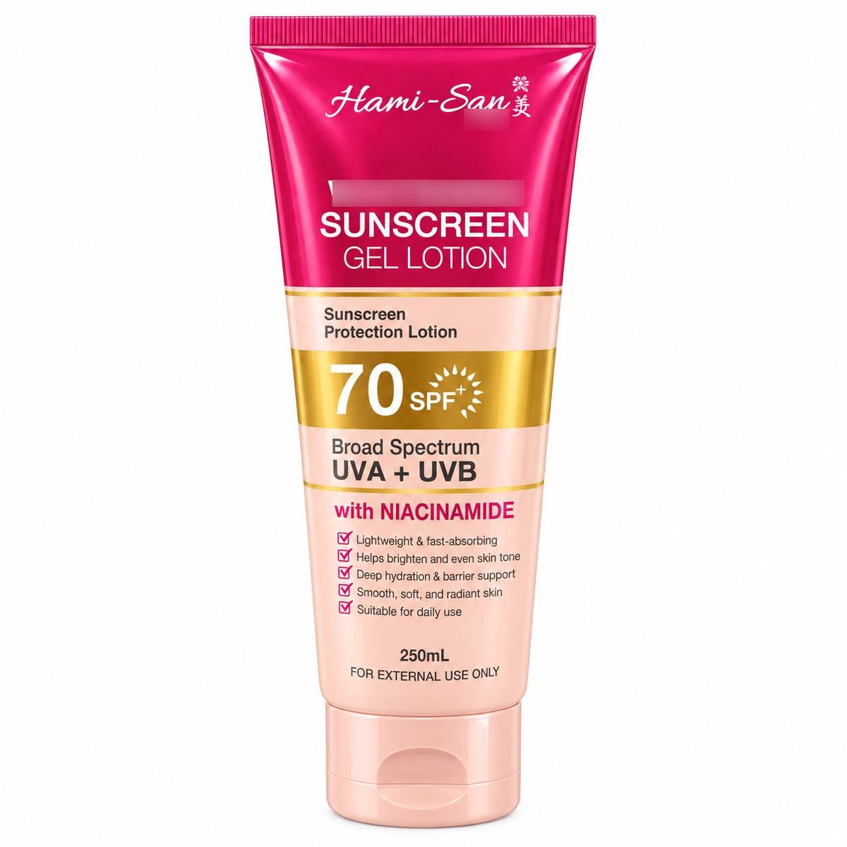 Hami-San Sunscreen Gel Lotion SPF 70 PA++++ (250mL)