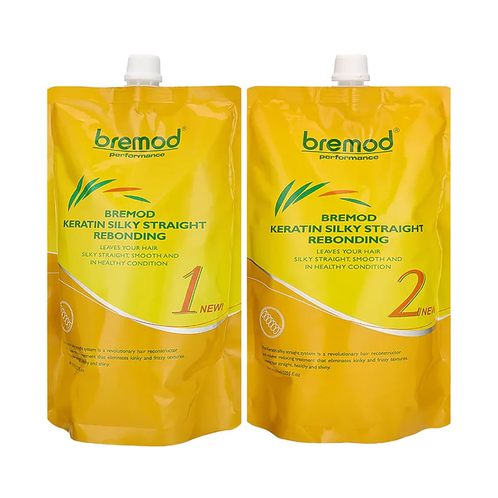 Bremod Performance Keratin Silky Straight Rebonding Set (No. 1 & 2) 800ml x2