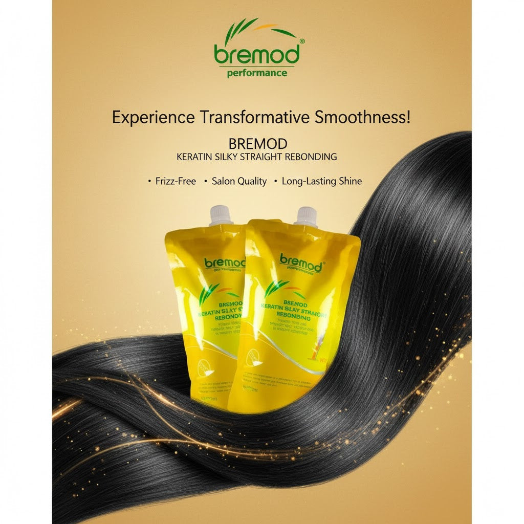 Bremod Performance Keratin Silky Straight Rebonding Set (No. 1 & 2) 800ml x2