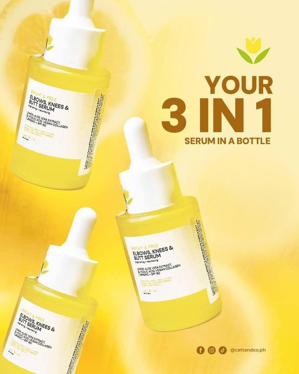 CATT & CO. Bright & Free Elbows, Knees and Butt Serum 30ml