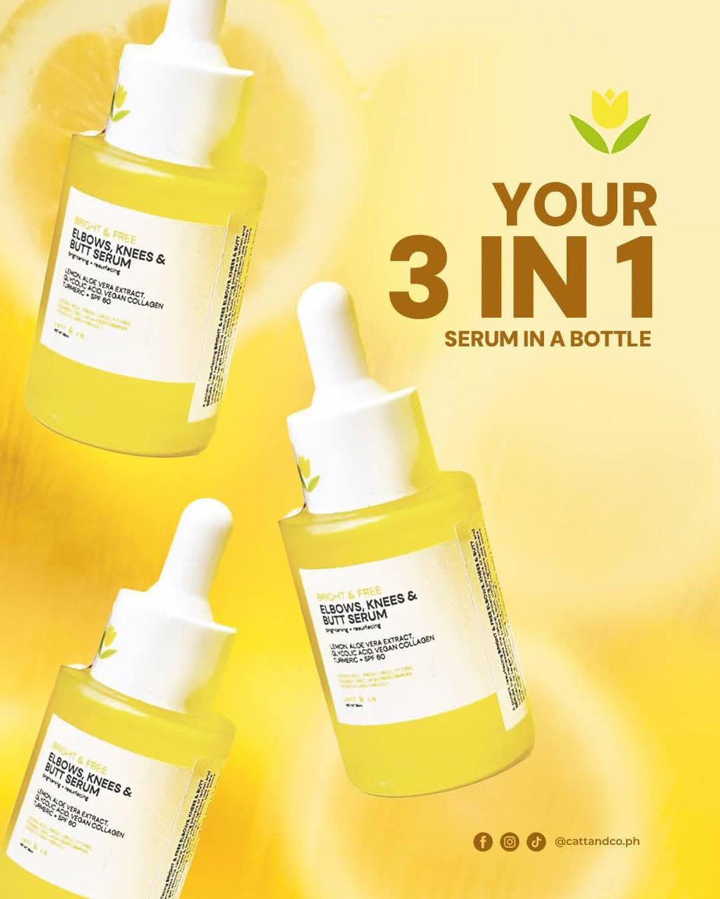 CATT & CO. Bright & Free Elbows, Knees and Butt Serum 30ml