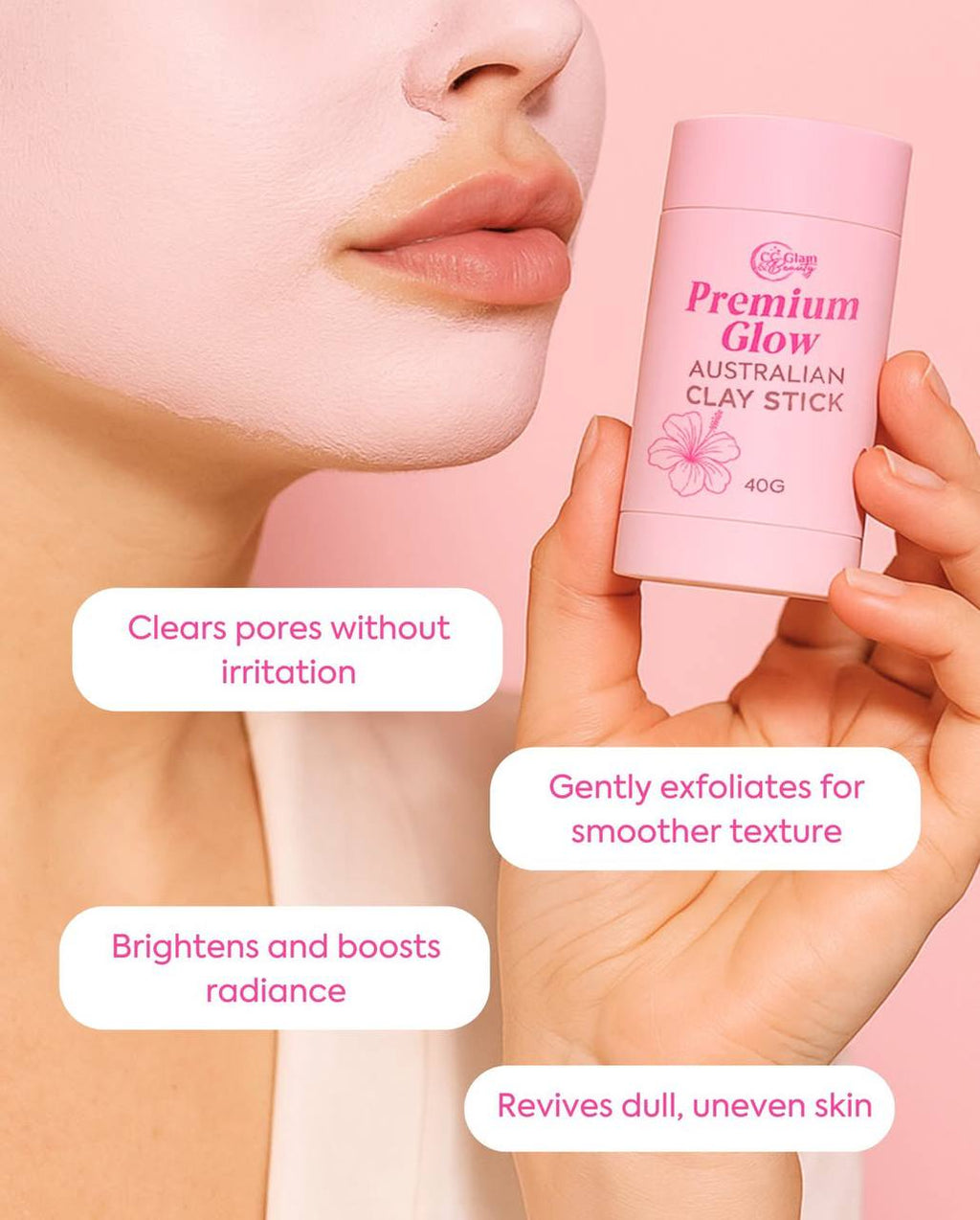CC GLAM AND BEAUTY Premium Glow Australian Clay Stick