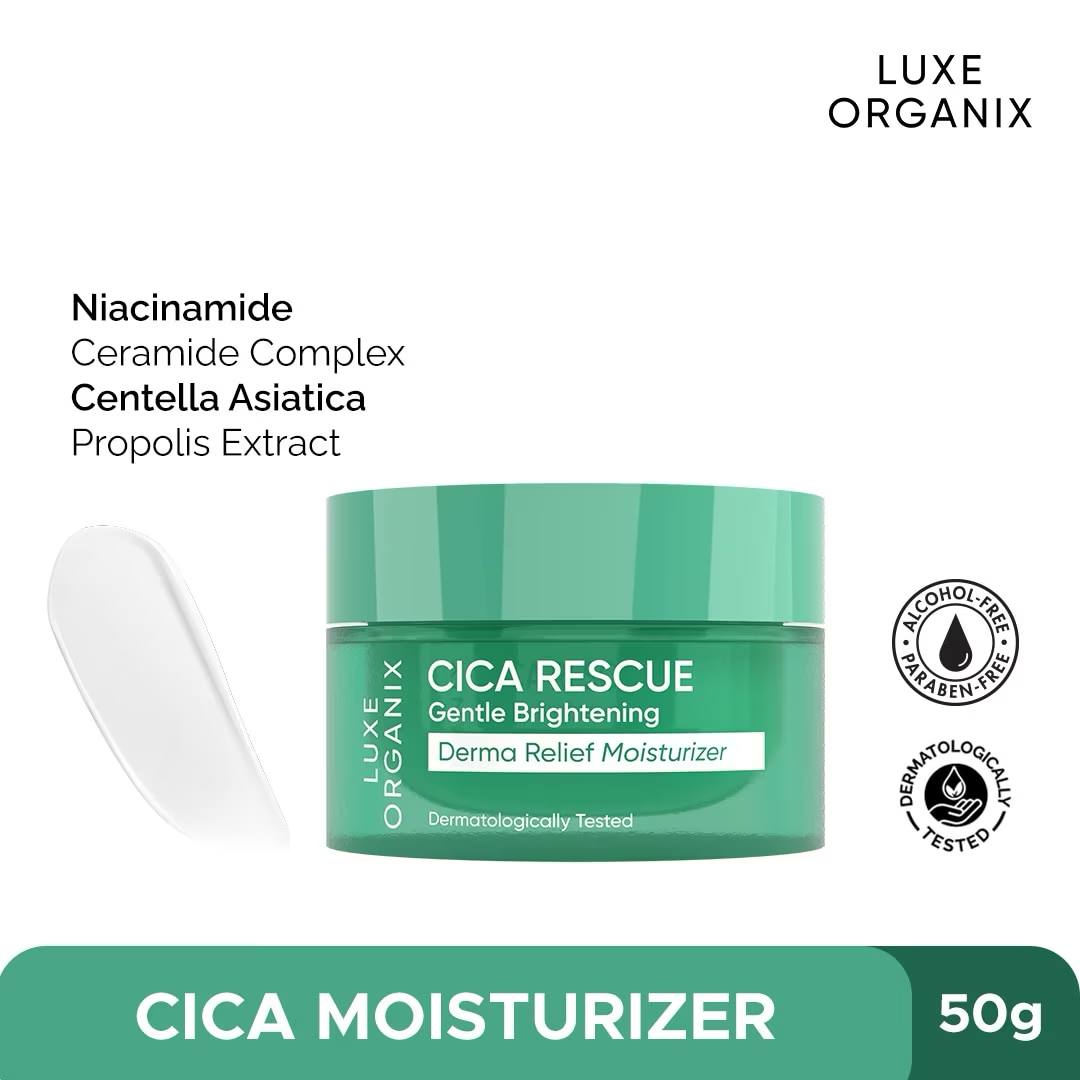 LUXE ORGANIX Cica Rescue Gentle Brightening Derma Relief Moisturizer