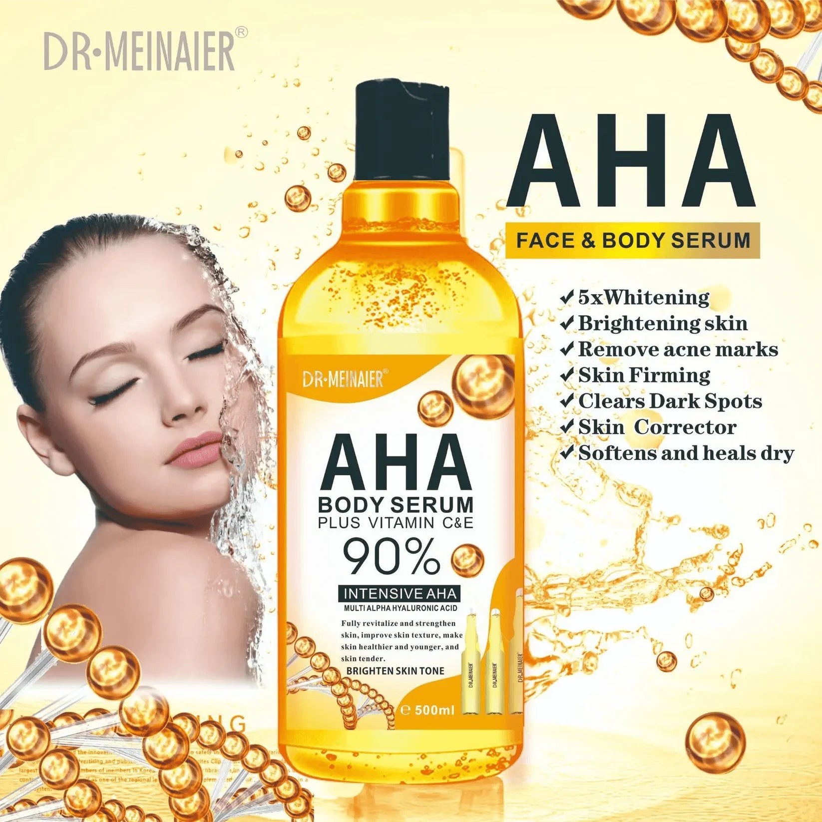 DR. MEINAIER AHA Body Serum Plus Vitamin C & E 500 ml