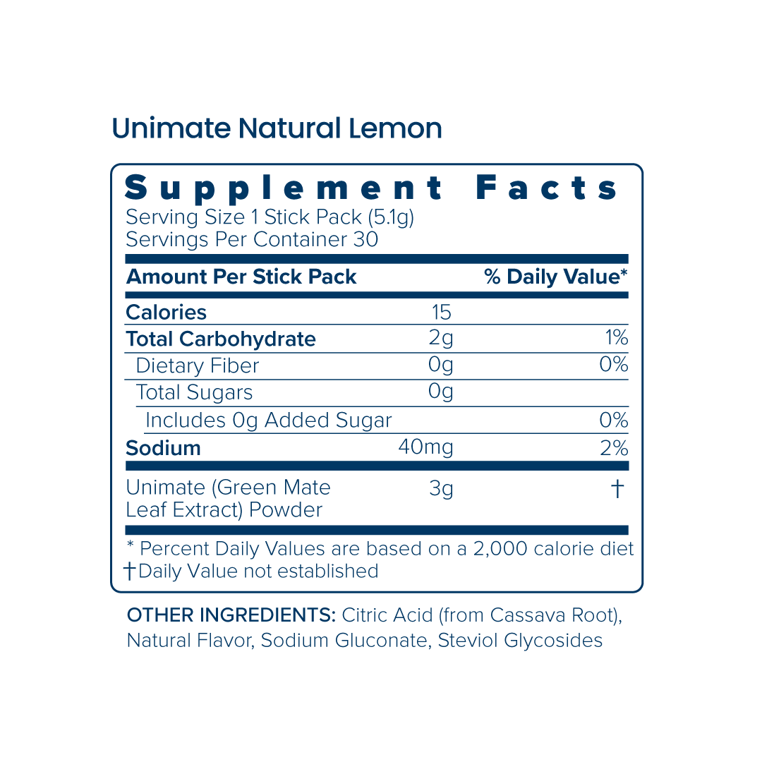 Unicity Unimate - Lemon , Lemon Ginger & Raspberry Pomegranate Flavor