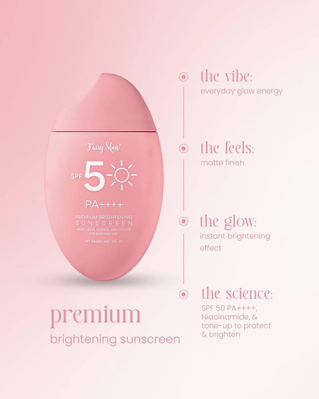 FAIRY SKIN Sunscreen Premium Brightening SPF 50