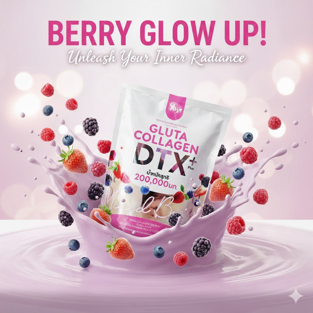 GLUTA COLLAGEN DTX Plus Mixed Berry Drink Mix