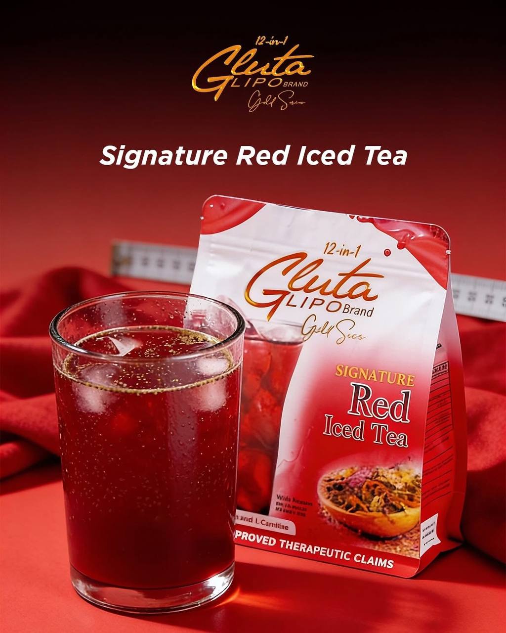 GLUTA LIPO Gold Series Red Ice Tea
