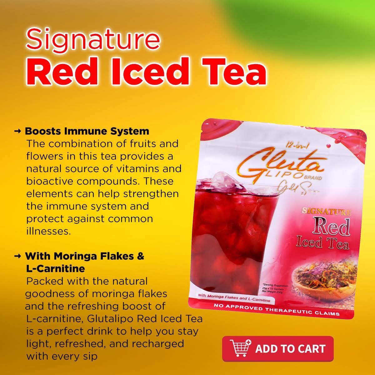 GLUTA LIPO Gold Series Red Ice Tea